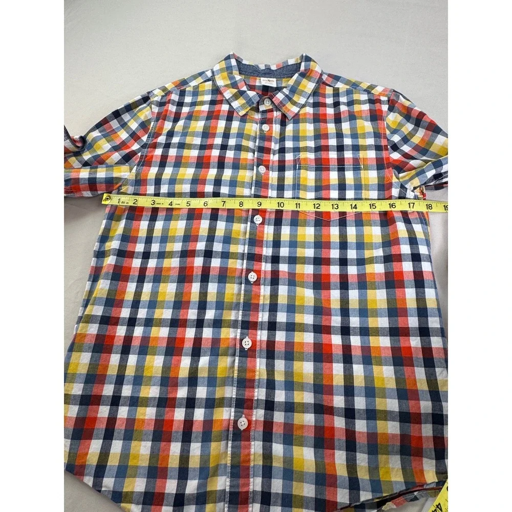 Gymboree Boys XL 14 Plaid Button Down Shirt Multicolor Long Sleeve Cotton